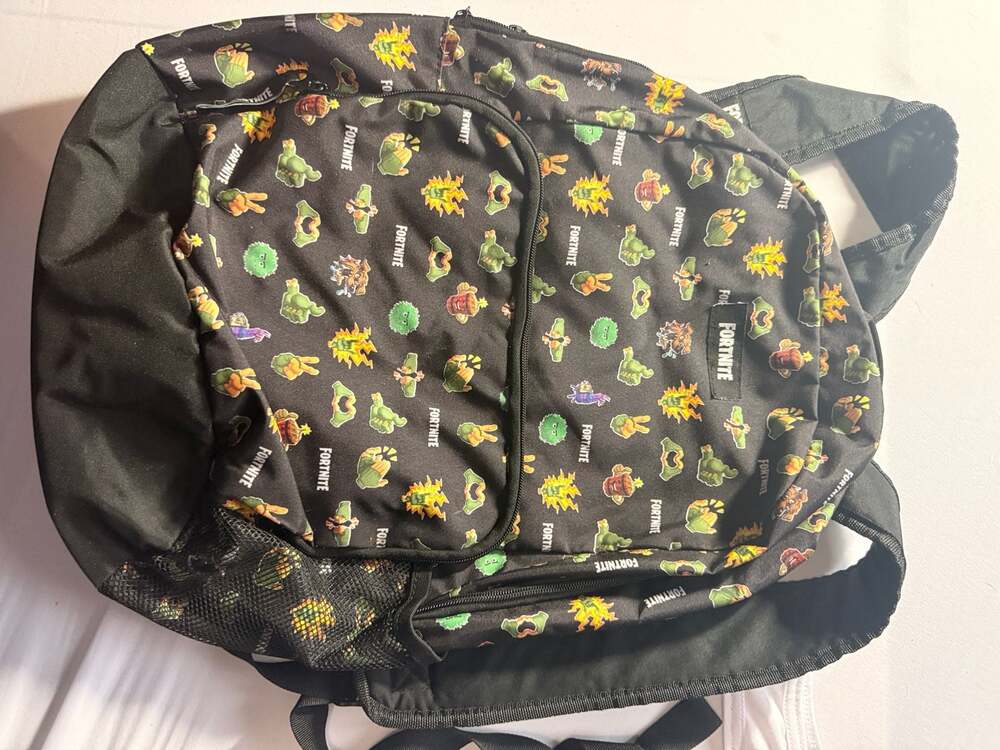 Fortnite Amplify Black Emote Pattern Backpack with Llama Stitching - Picture 3 of 7
